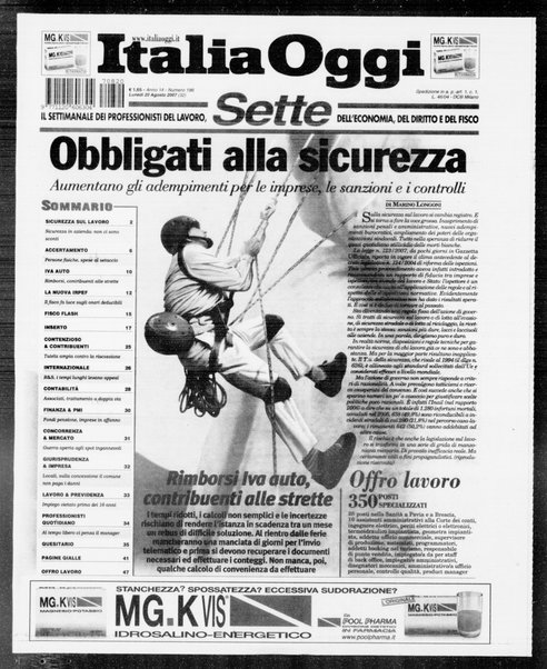 Italia oggi : quotidiano di economia finanza e politica